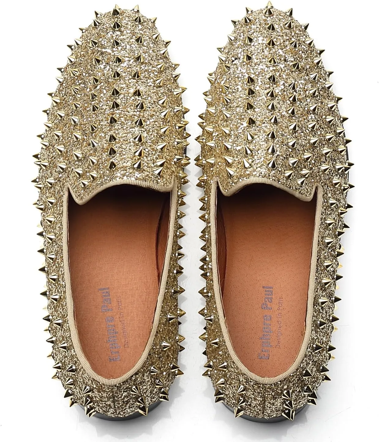 Men's Studded Loafers Spikes Rivets Luxury Dress Wedding Party Prom Shoes