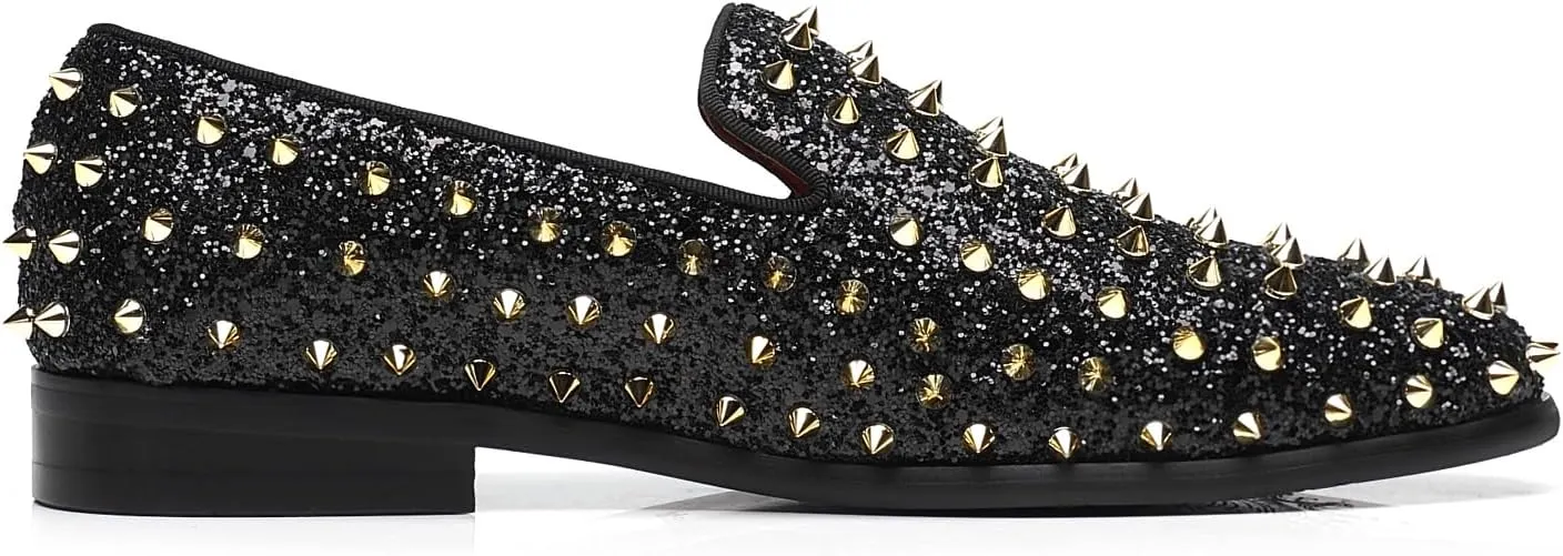 Men's Studded Loafers Spikes Rivets Luxury Dress Wedding Party Prom Shoes
