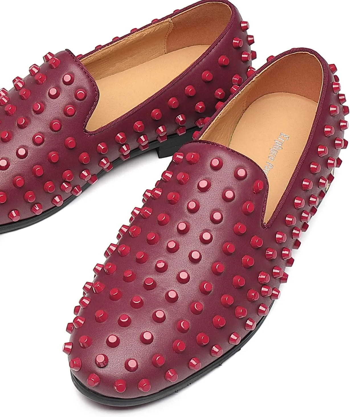 Men's Studded Loafers Spikes Rivets Luxury Dress Wedding Party Prom Shoes