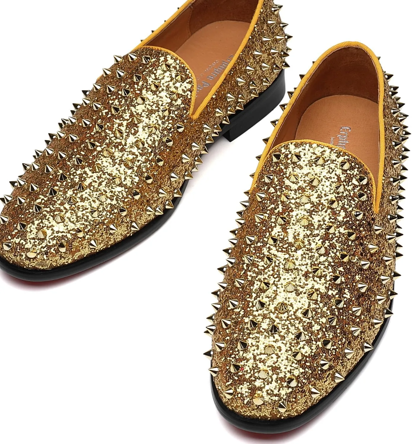 Men's Studded Loafers Spikes Rivets Luxury Dress Wedding Party Prom Shoes