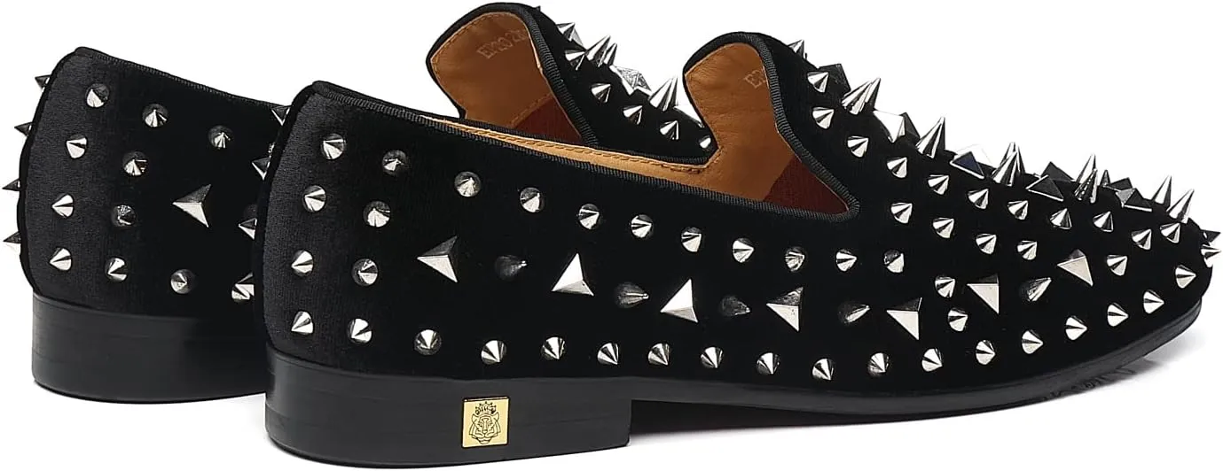Men's Studded Loafers Spikes Rivets Luxury Dress Wedding Party Prom Shoes