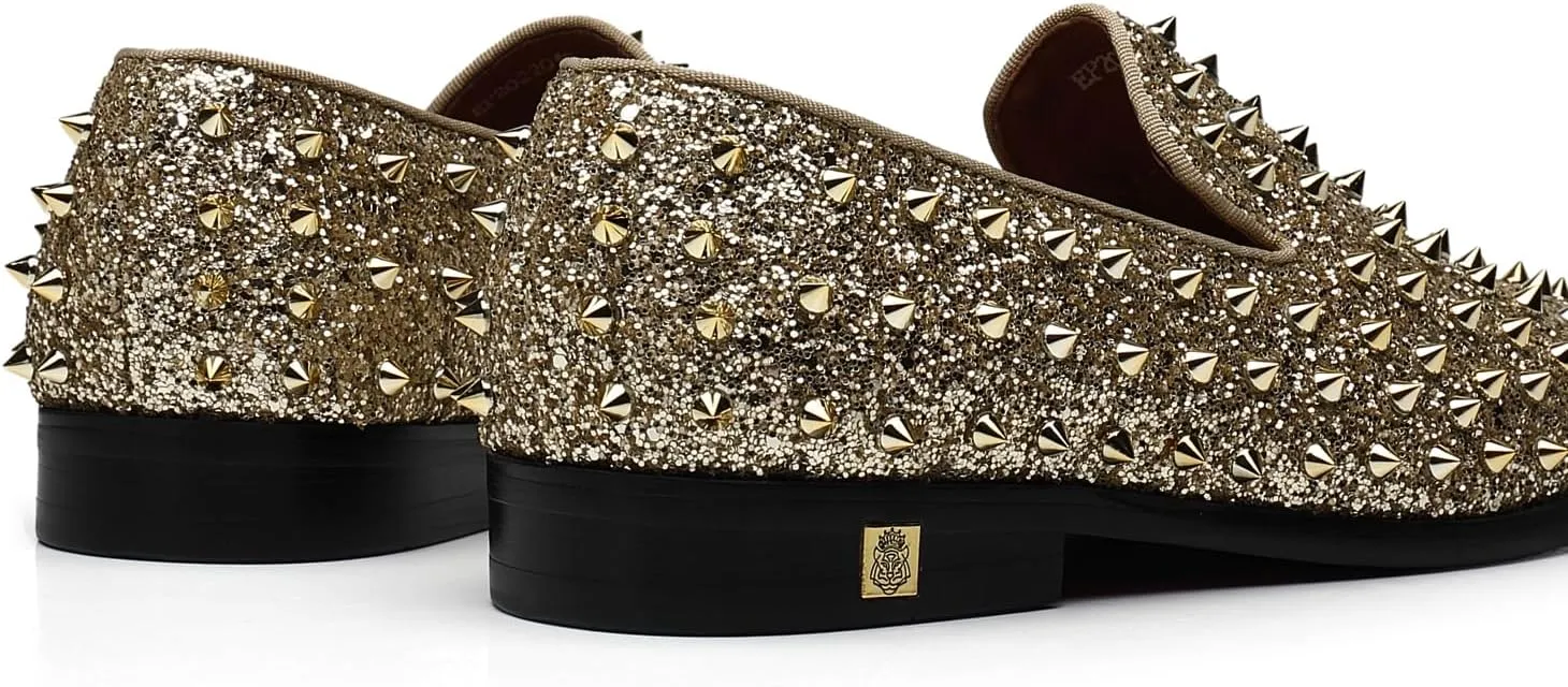 Men's Studded Loafers Spikes Rivets Luxury Dress Wedding Party Prom Shoes