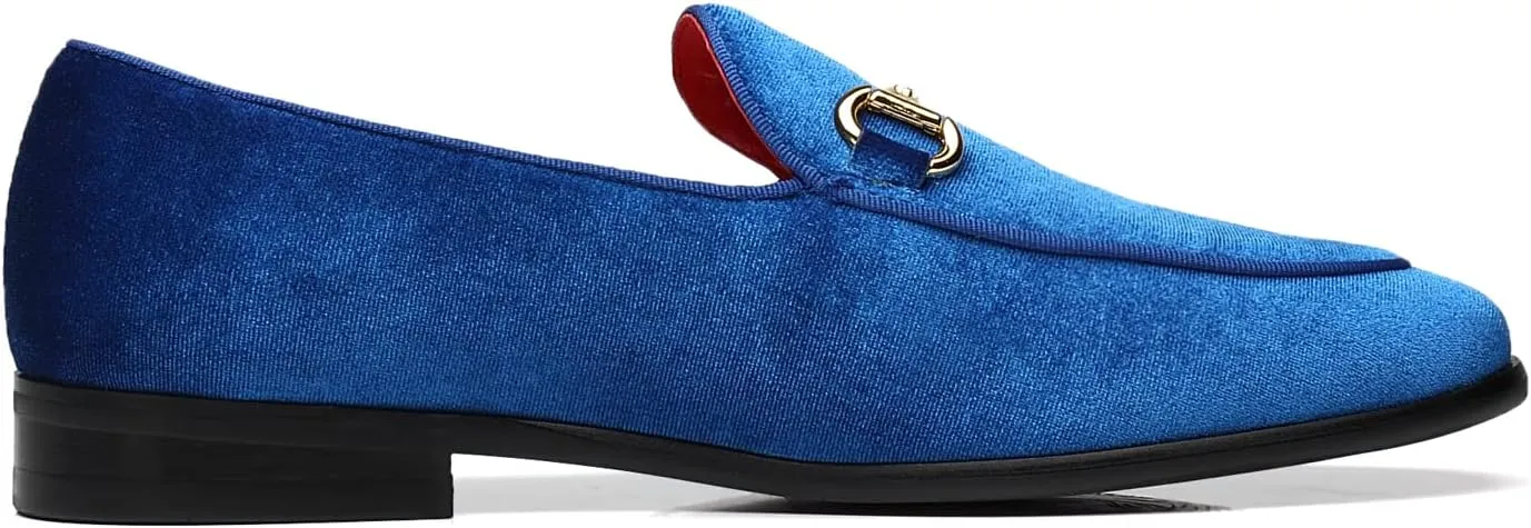 Men's Velvet Loafers Wedding Party Prom Homecoming Shoes