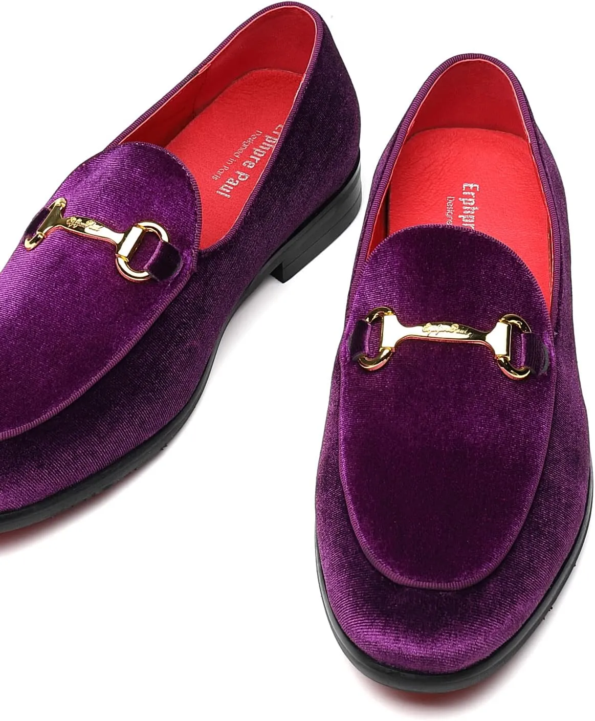 Men's Velvet Loafers Wedding Party Prom Homecoming Shoes
