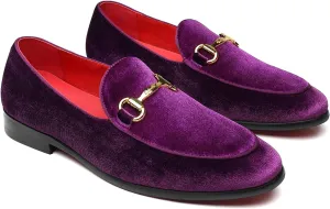 Men's Velvet Loafers Wedding Party Prom Homecoming Shoes