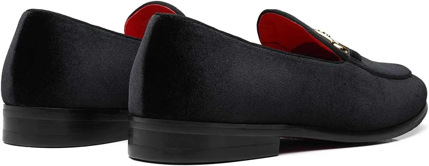 Men's Velvet Loafers Wedding Party Prom Homecoming Shoes