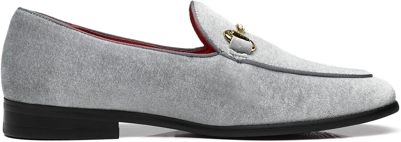 Men's Velvet Loafers Wedding Party Prom Homecoming Shoes