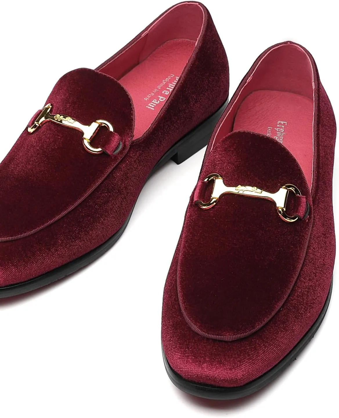 Men's Velvet Loafers Wedding Party Prom Homecoming Shoes