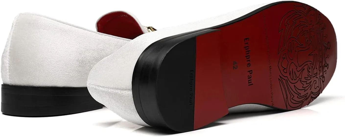 Men's Velvet Loafers Wedding Party Prom Homecoming Shoes