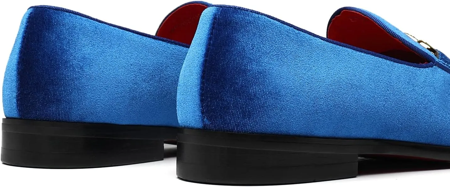 Men's Velvet Loafers Wedding Party Prom Homecoming Shoes