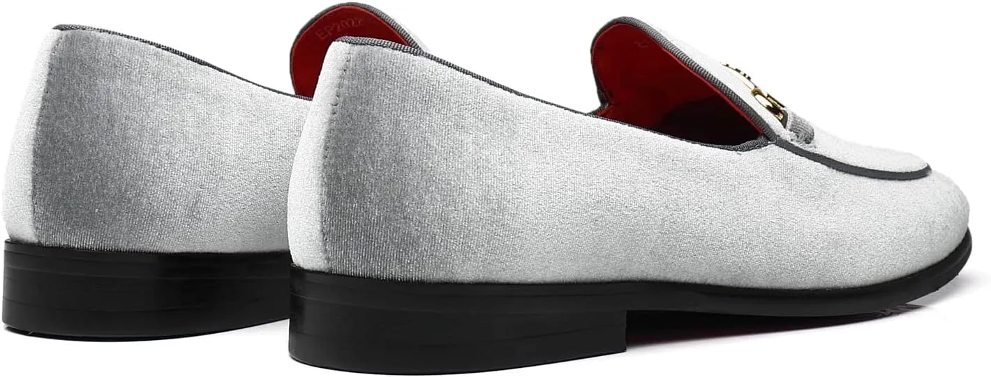 Men's Velvet Loafers Wedding Party Prom Homecoming Shoes