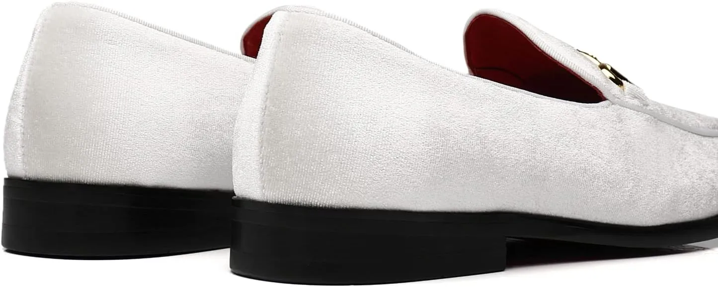 Men's Velvet Loafers Wedding Party Prom Homecoming Shoes