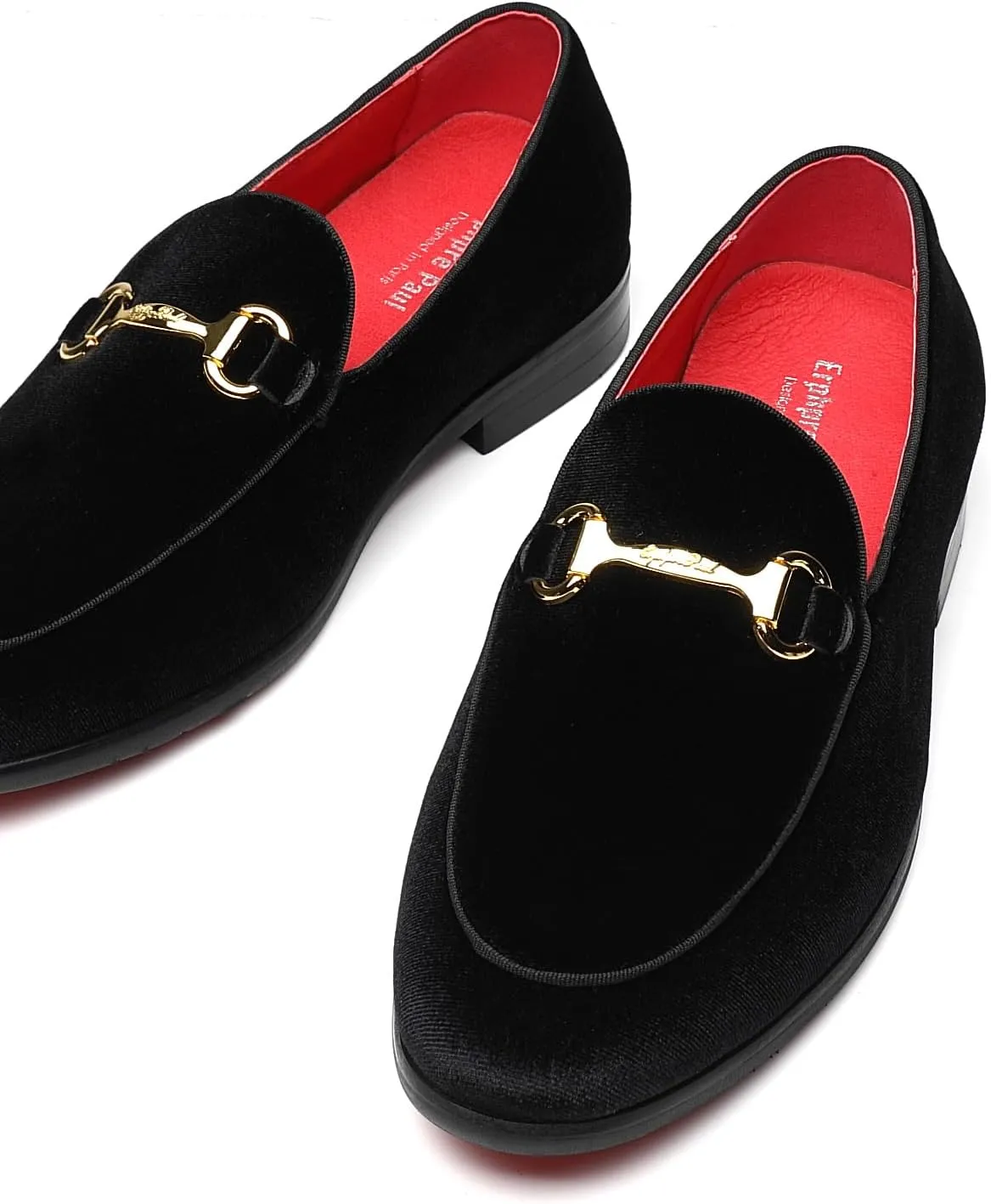Men's Velvet Loafers Wedding Party Prom Homecoming Shoes