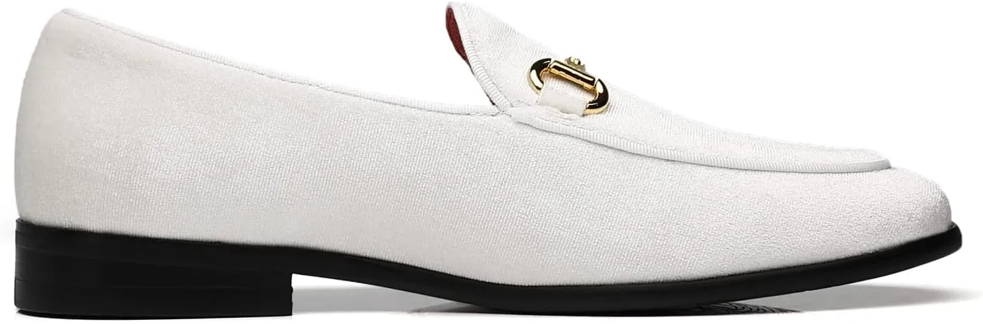 Men's Velvet Loafers Wedding Party Prom Homecoming Shoes