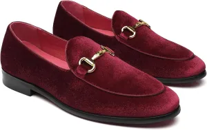 Men's Velvet Loafers Wedding Party Prom Homecoming Shoes