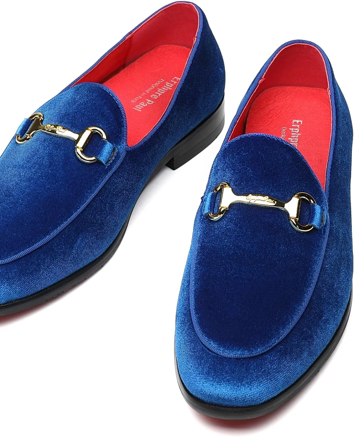 Men's Velvet Loafers Wedding Party Prom Homecoming Shoes
