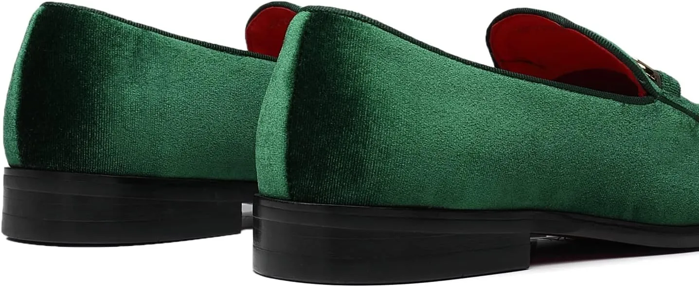 Men's Velvet Loafers Wedding Party Prom Homecoming Shoes