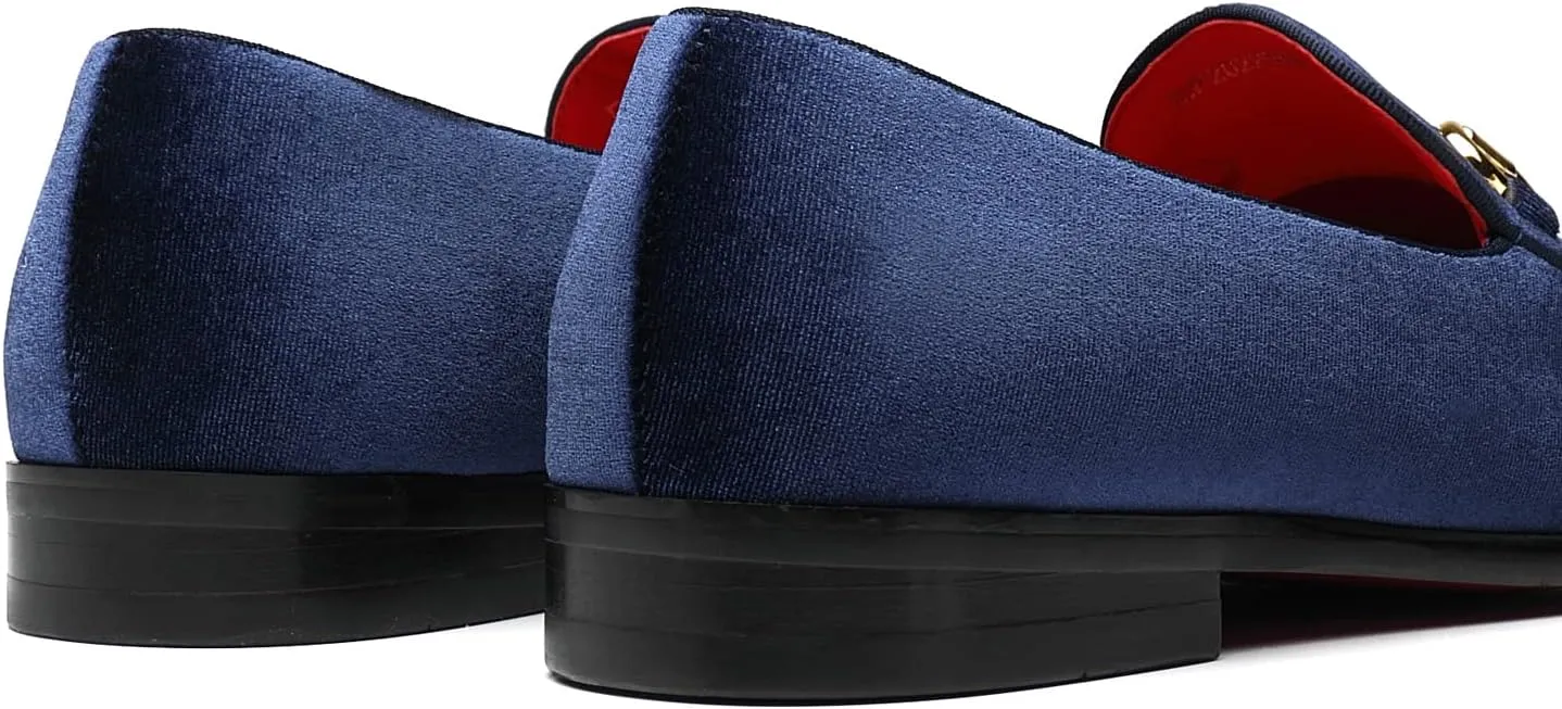 Men's Velvet Loafers Wedding Party Prom Homecoming Shoes