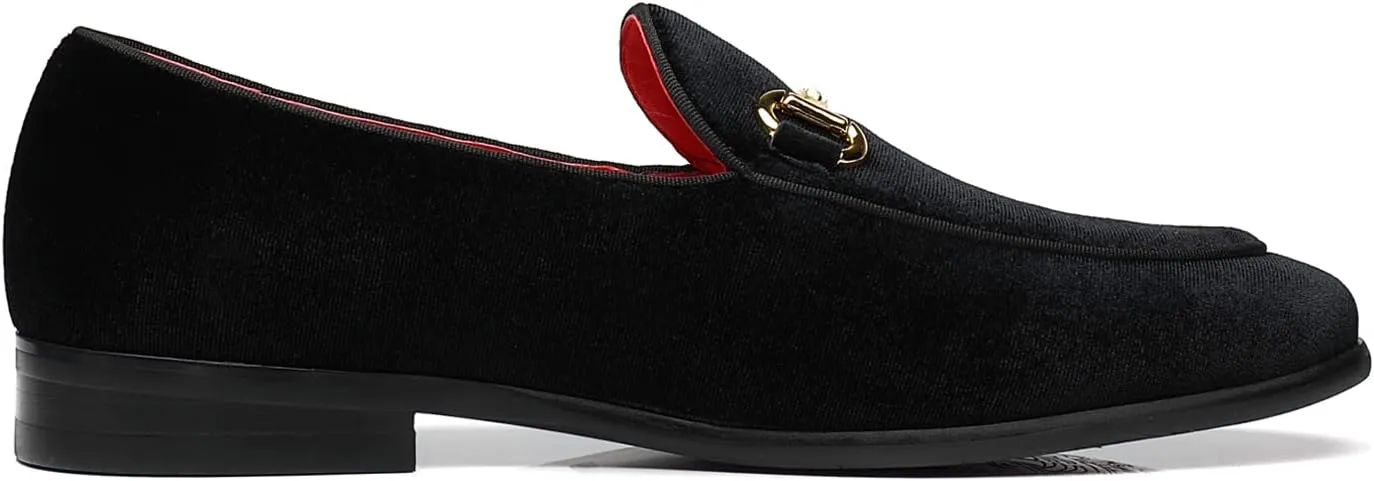 Men's Velvet Loafers Wedding Party Prom Homecoming Shoes