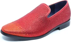 Men's Vintage Rhinestone Designer Classic Smoking Dress Tuxedo Loafers Slip On Shoes SM-29