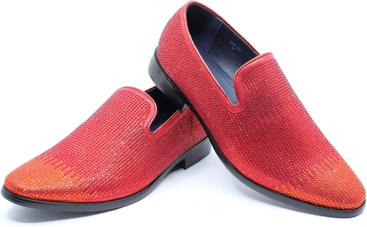 Men's Vintage Rhinestone Designer Classic Smoking Dress Tuxedo Loafers Slip On Shoes SM-29