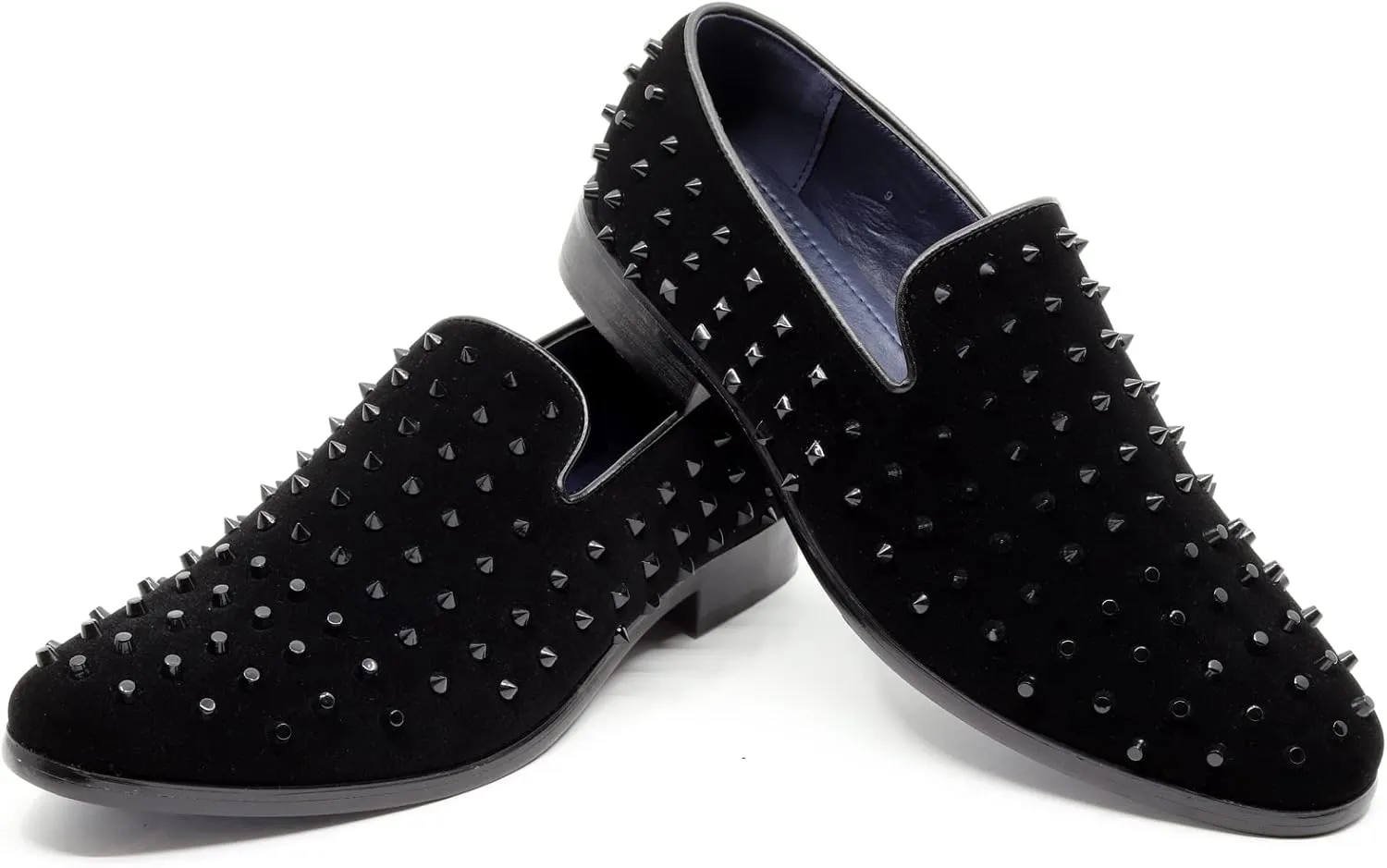 Men's Vintage Spike Fashion Designer Classic Smoking Dress Tuxedo Loafers Slip On Shoes SM-28
