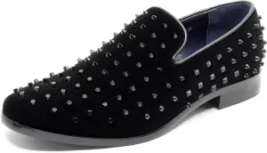 Men's Vintage Spike Fashion Designer Classic Smoking Dress Tuxedo Loafers Slip On Shoes SM-28