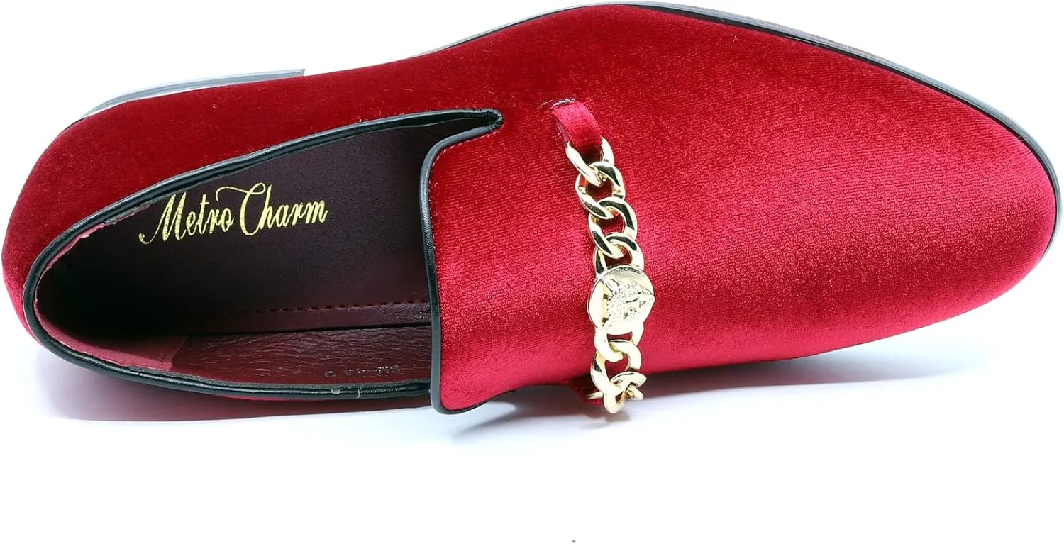 Men's Vintage Velvet Designer Classic Smoking Dress Tuxedo Loafers Slip On Shoes SM-43