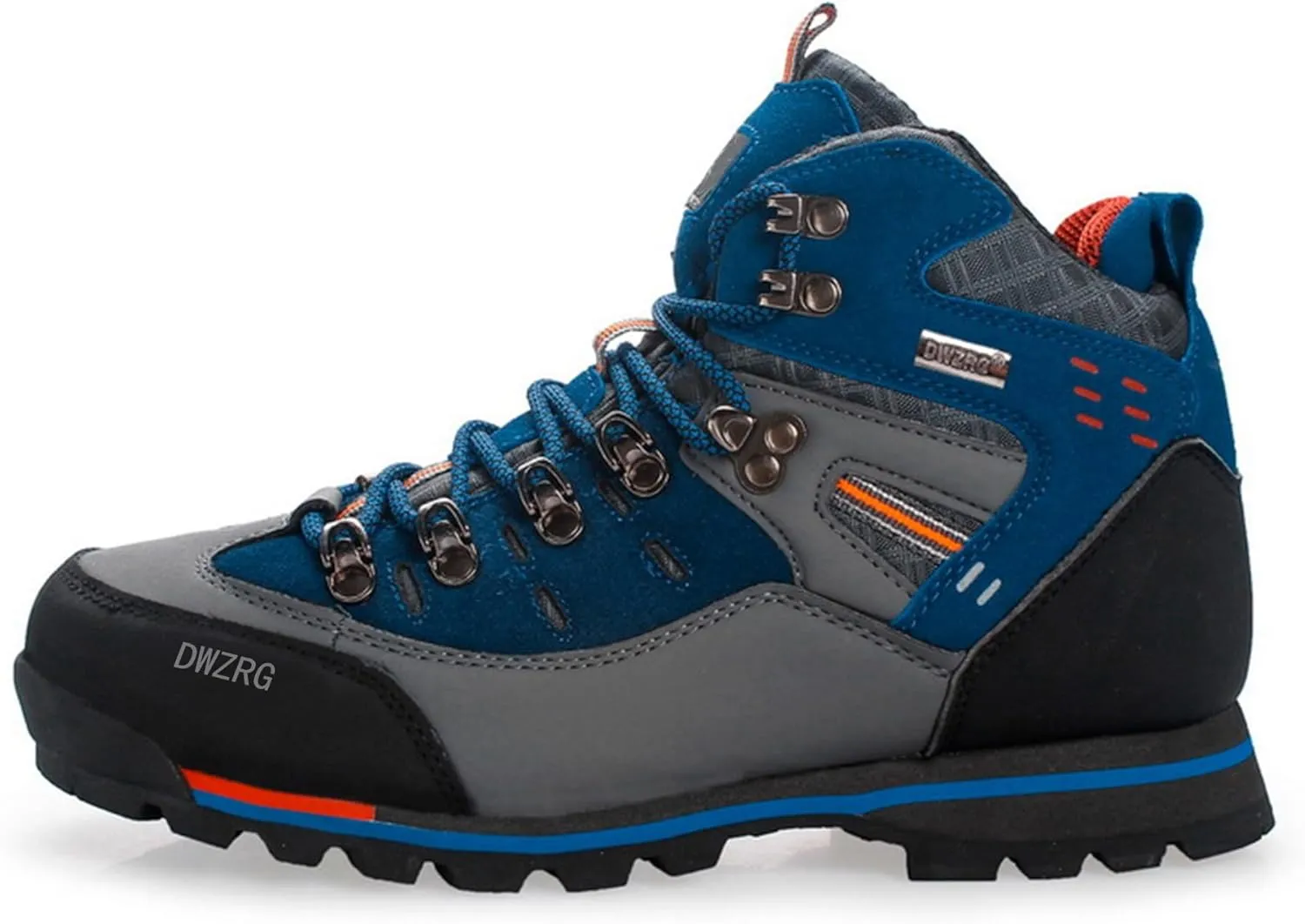 Men's Waterproof Leather mid Hiking Boots Outdoor Non-Slip Lightweight Trekking Sneakers
