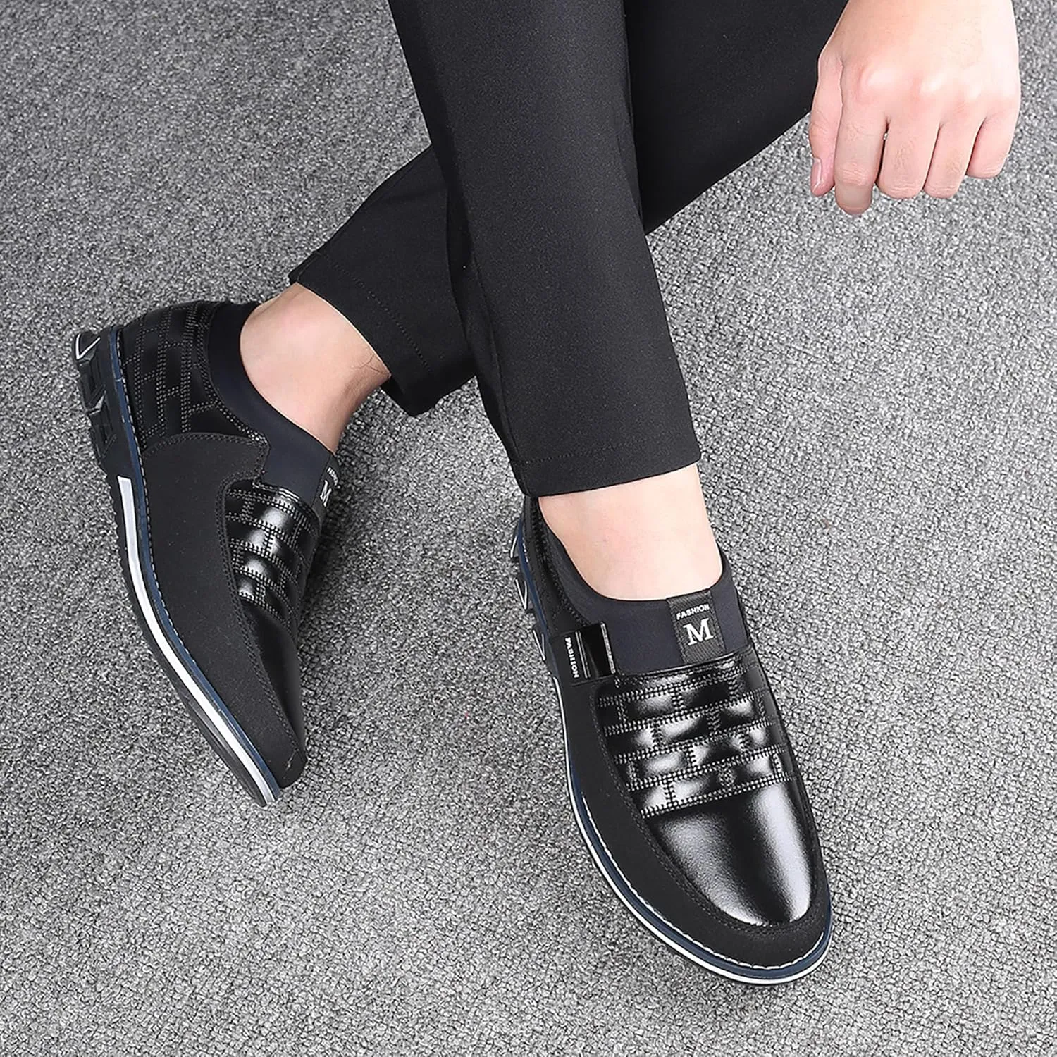 mes amis Mens Casual Loafers Business Shoes Fashion Dress Sneakers