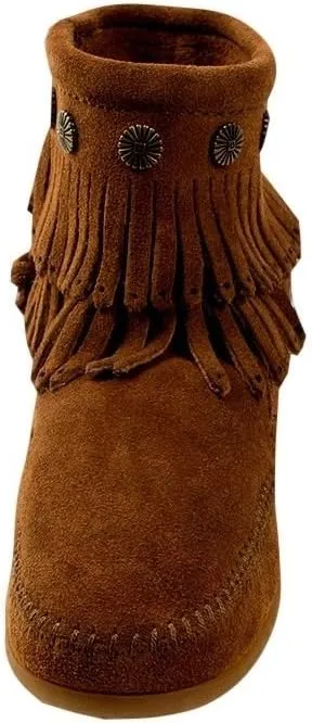 Minnetonka Women's Double-Fringe Side-Zip Boot