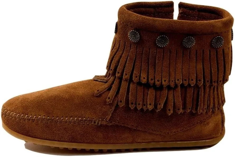 Minnetonka Women's Double-Fringe Side-Zip Boot