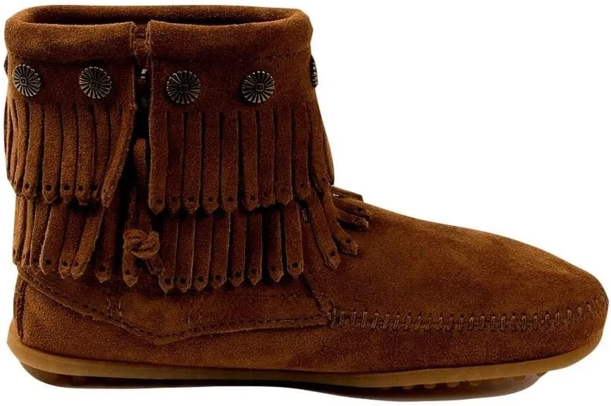 Minnetonka Women's Double-Fringe Side-Zip Boot