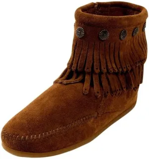 Minnetonka Women's Double-Fringe Side-Zip Boot