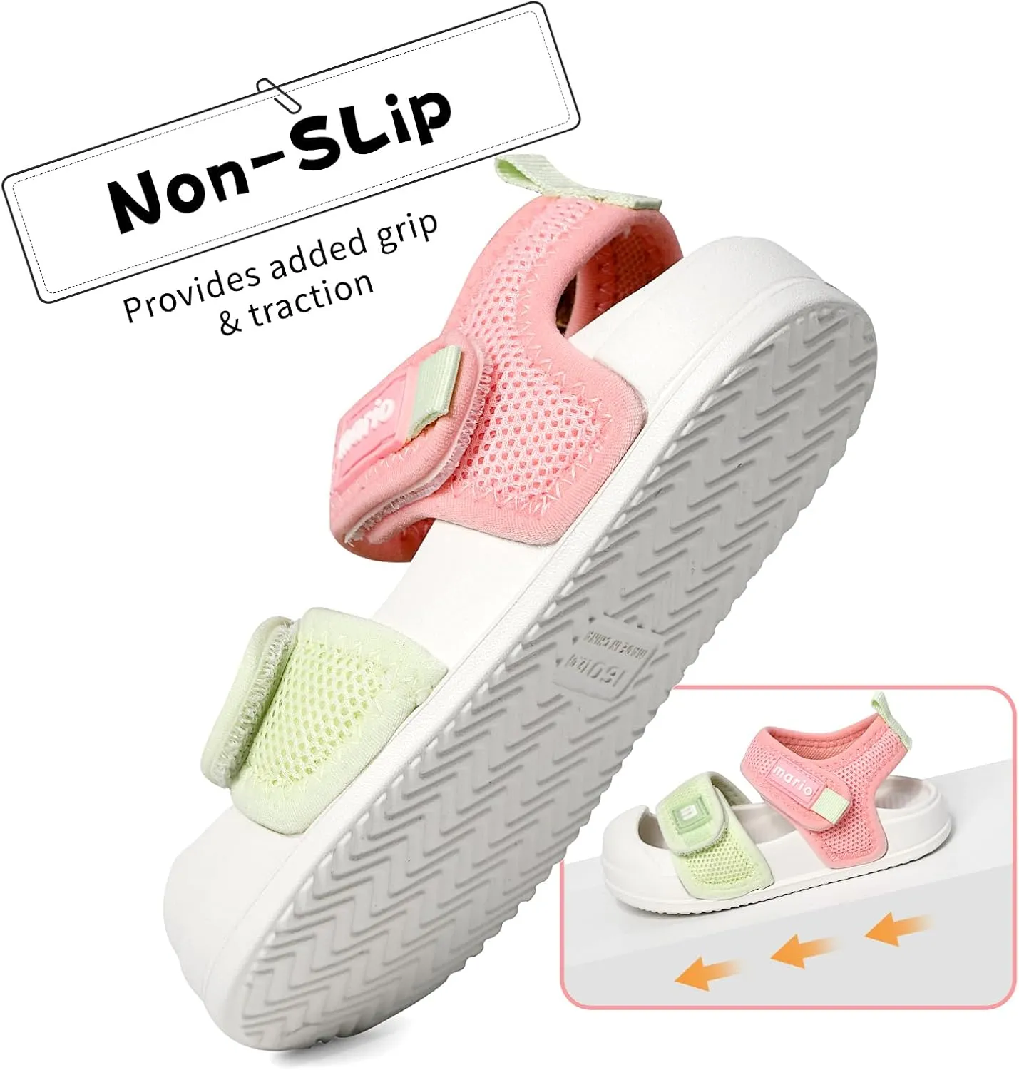 MK MATT KEELY Kids Sandals Boys Girls Summer Outdoor Non-slip Athletic Sandals Closed Toe Adjustable Sport Sandal Lightweight Beach Shower Shoes for Toddler/Little Kid