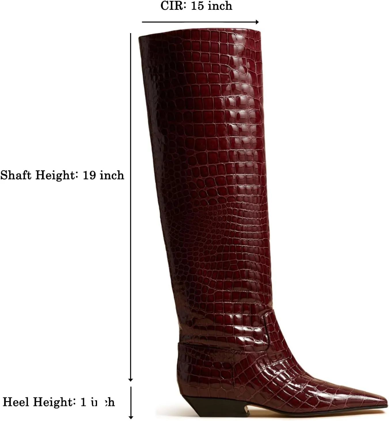 MOOMMO Women Flat Heel Knee High Boots Square Toe Pull On Long Boots Suede Slouch Low Heel Dress Boots Wide Calf Pleated Knee High Tall Boots Comfort Vintage Casual Walking Party 4-11 M US