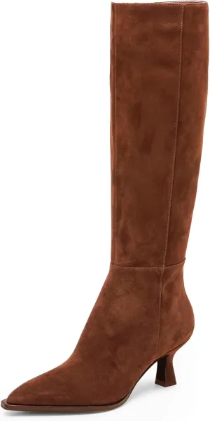 MUCCCUTE Knee High Boots for Women Tall Boots Kitten Heel Pointed Toe Slip On Comfort Fall Long Boots with Side Zipper Sexy Fashion