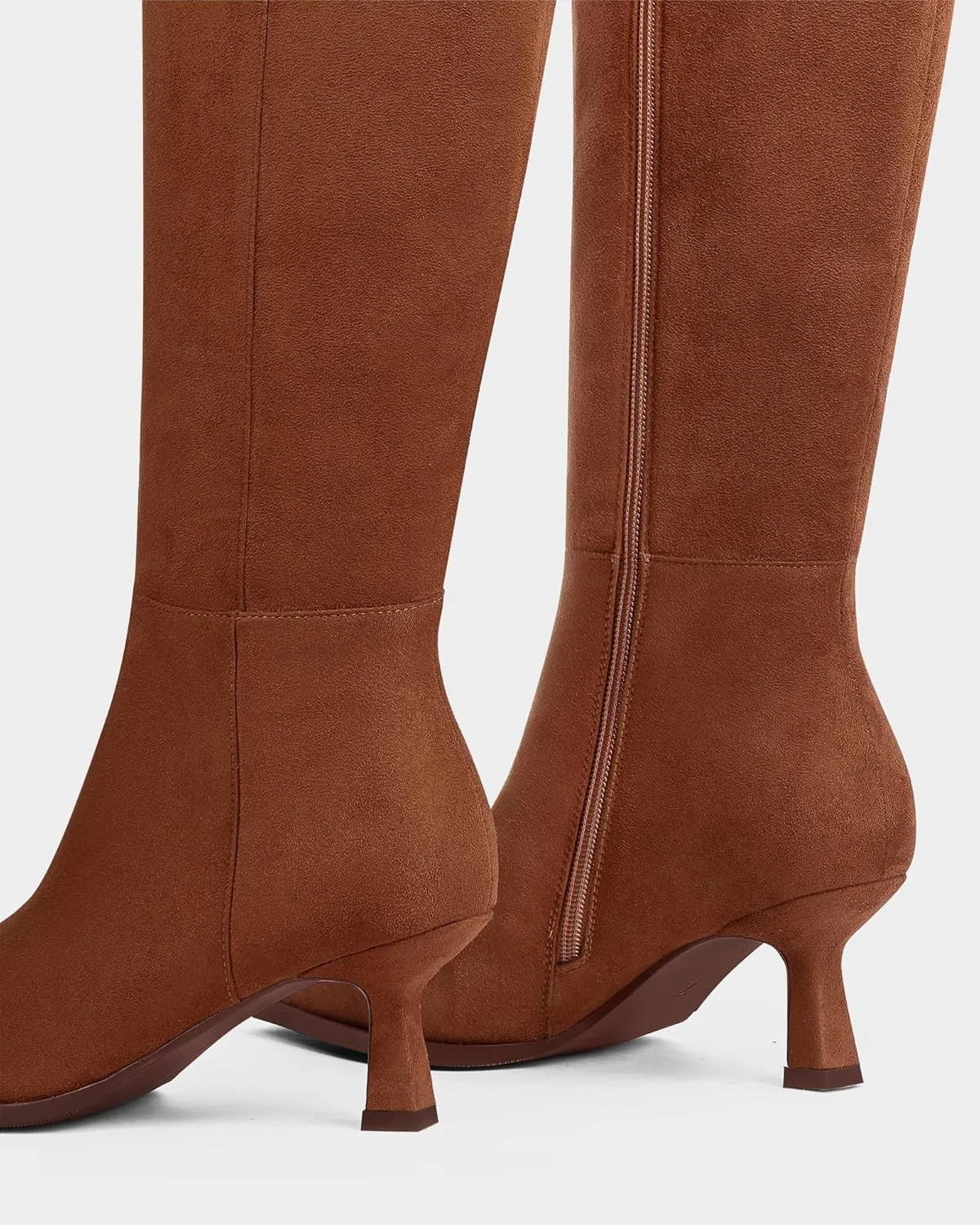 MUCCCUTE Knee High Boots for Women Tall Boots Kitten Heel Pointed Toe Slip On Comfort Fall Long Boots with Side Zipper Sexy Fashion