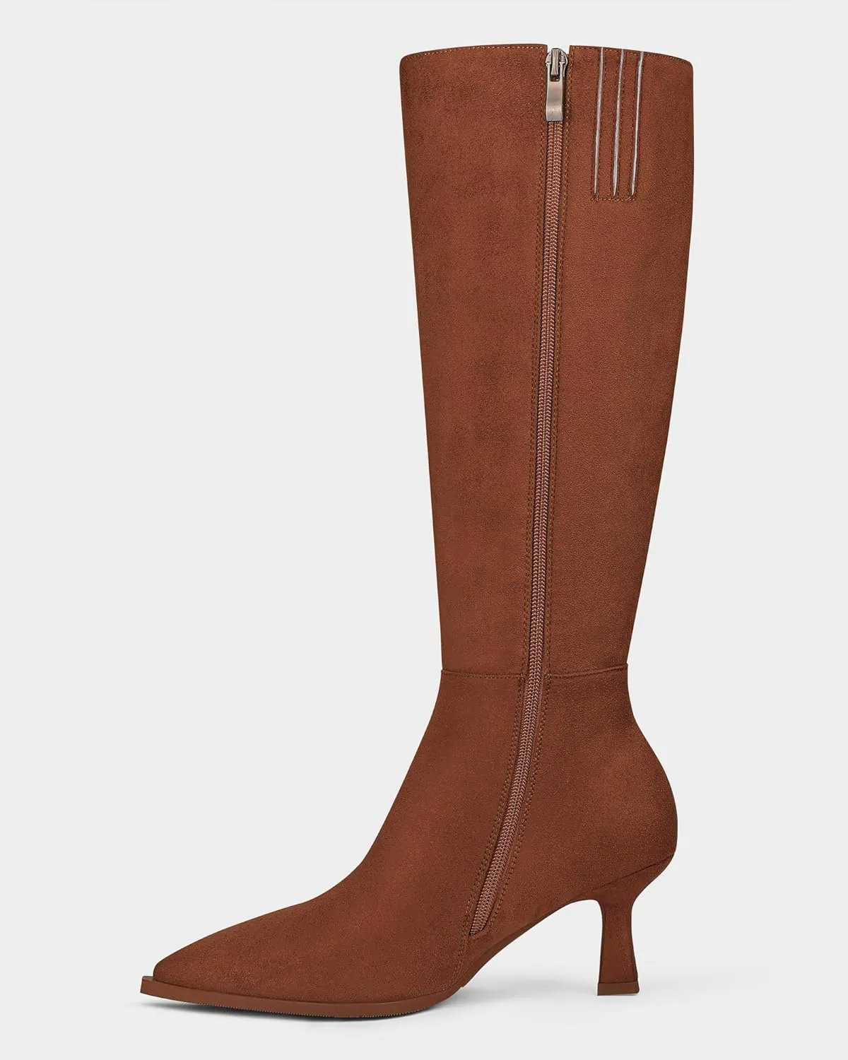 MUCCCUTE Knee High Boots for Women Tall Boots Kitten Heel Pointed Toe Slip On Comfort Fall Long Boots with Side Zipper Sexy Fashion