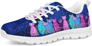 Mumeson Women Novelty Printed Air Mesh Running Sneakers Lightweight Lace-up Casual Walking Shoes
