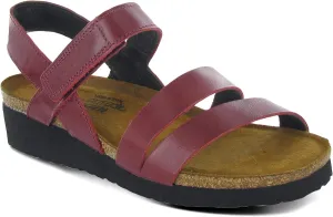 NAOT Kayla Women's Sandals – 3-Strap Support with Backstrap, Cork-Latex Footbed, Arch Support – Comfortable for All-Day Walking Rumba Leather 10-10.5 N-M US