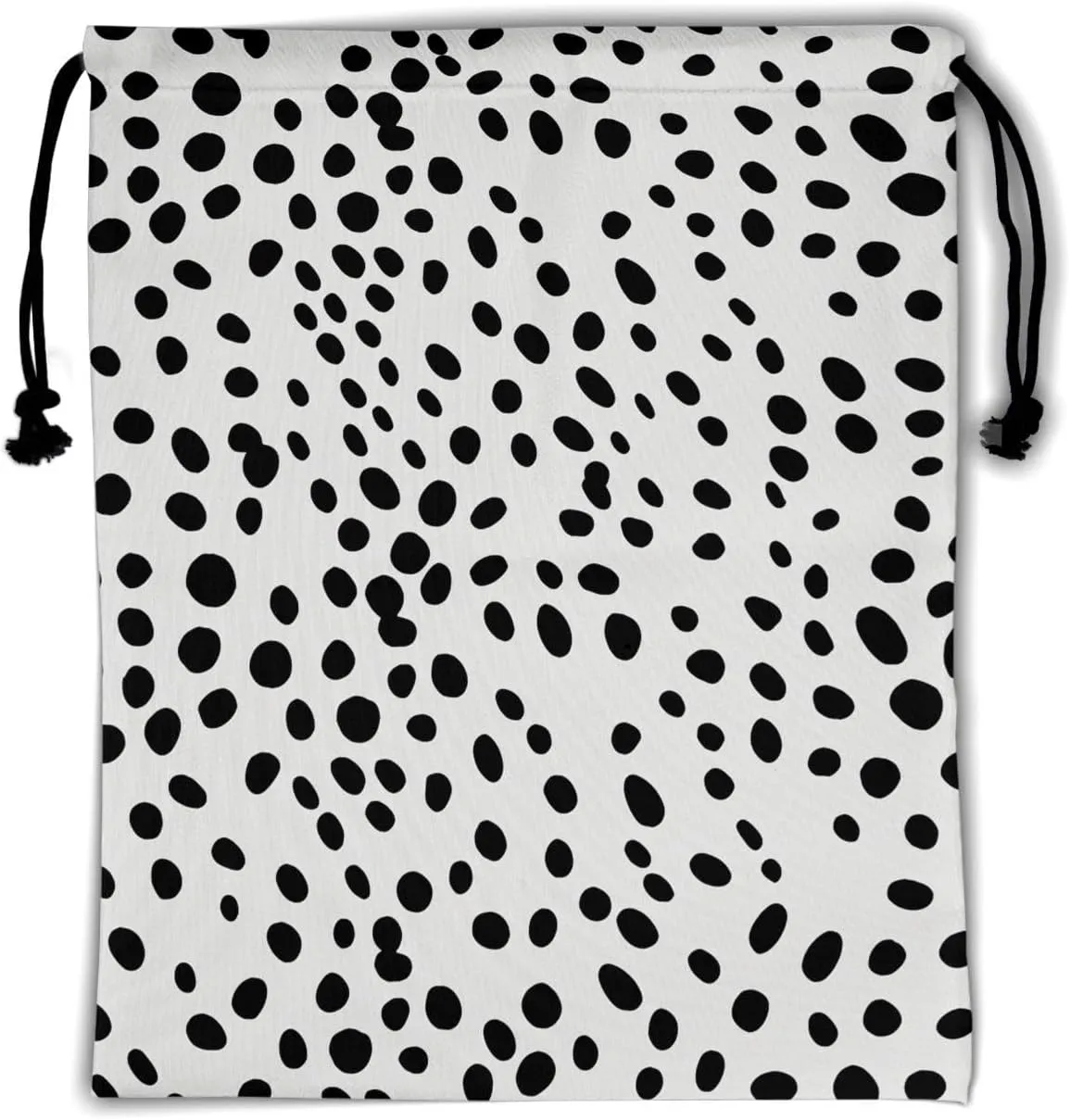 Nerxy Black Dots Gymnastics Grip Bag - Polka Dot Grips Bag Animal Gym Bag for Gymnasts Animal Spots Drawstring Storage Bags Pouch Adjustable