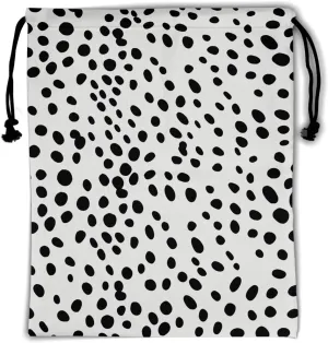 Nerxy Black Dots Gymnastics Grip Bag - Polka Dot Grips Bag Animal Gym Bag for Gymnasts Animal Spots Drawstring Storage Bags Pouch Adjustable