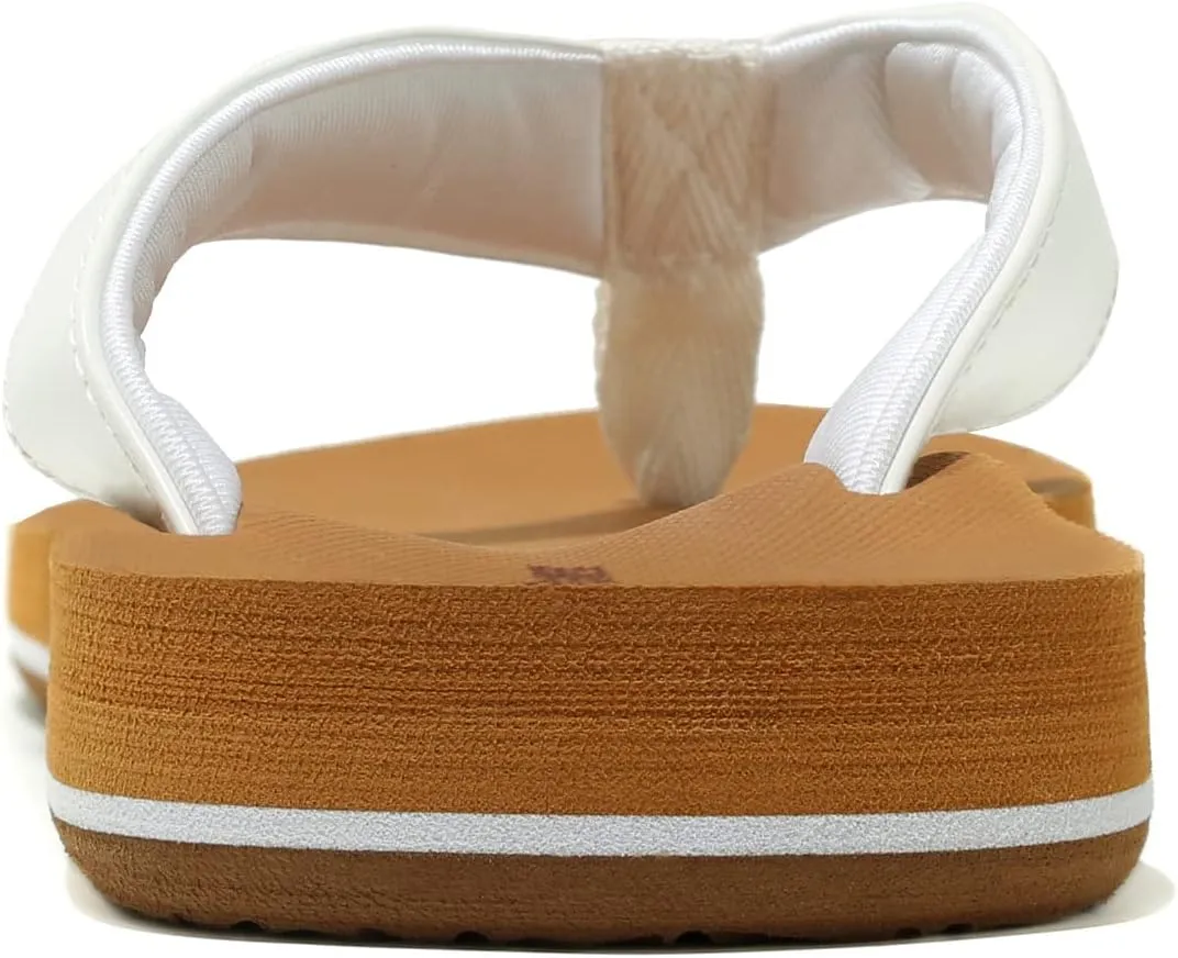 NewDenBer Women's Comfortable Flip Flops Lightweight Arch Support Summer Thong Sandals