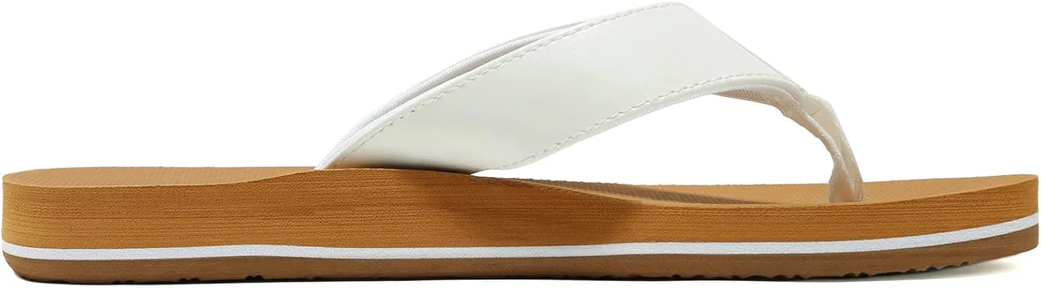 NewDenBer Women's Comfortable Flip Flops Lightweight Arch Support Summer Thong Sandals