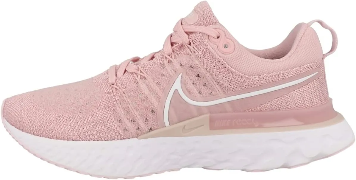 Nike Women's React Infinity Run Flyknit 2 Casual Running Shoe, Pink Glaze/White-pink Foam, 9.5