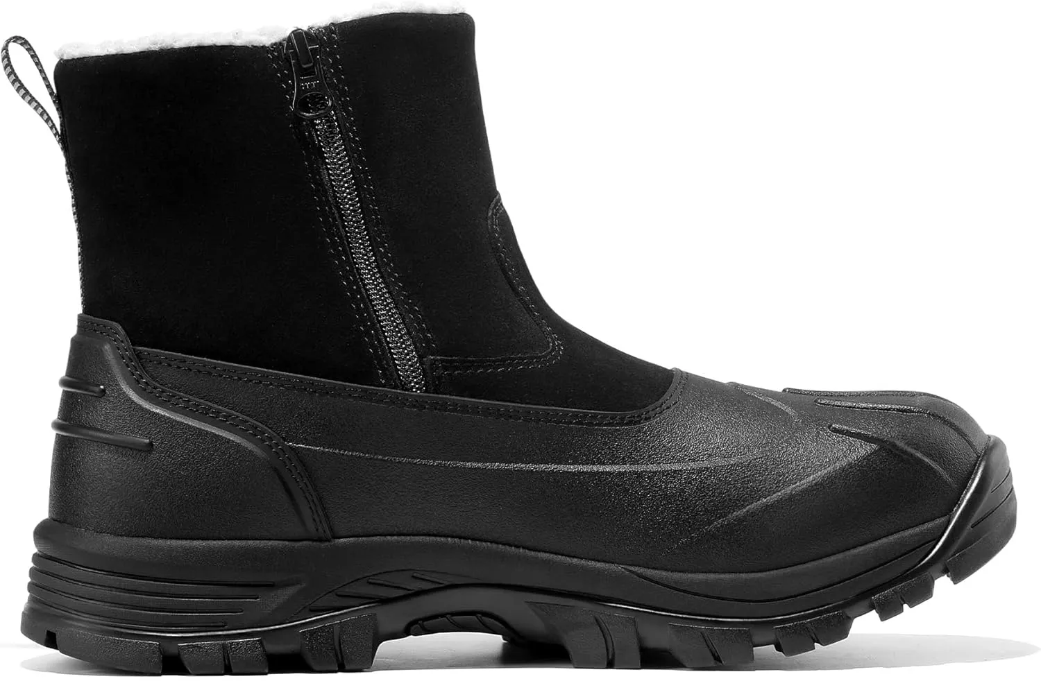 NORTIV 8 Mens Slip on Winter Waterproof Rain Boot for Outdoor