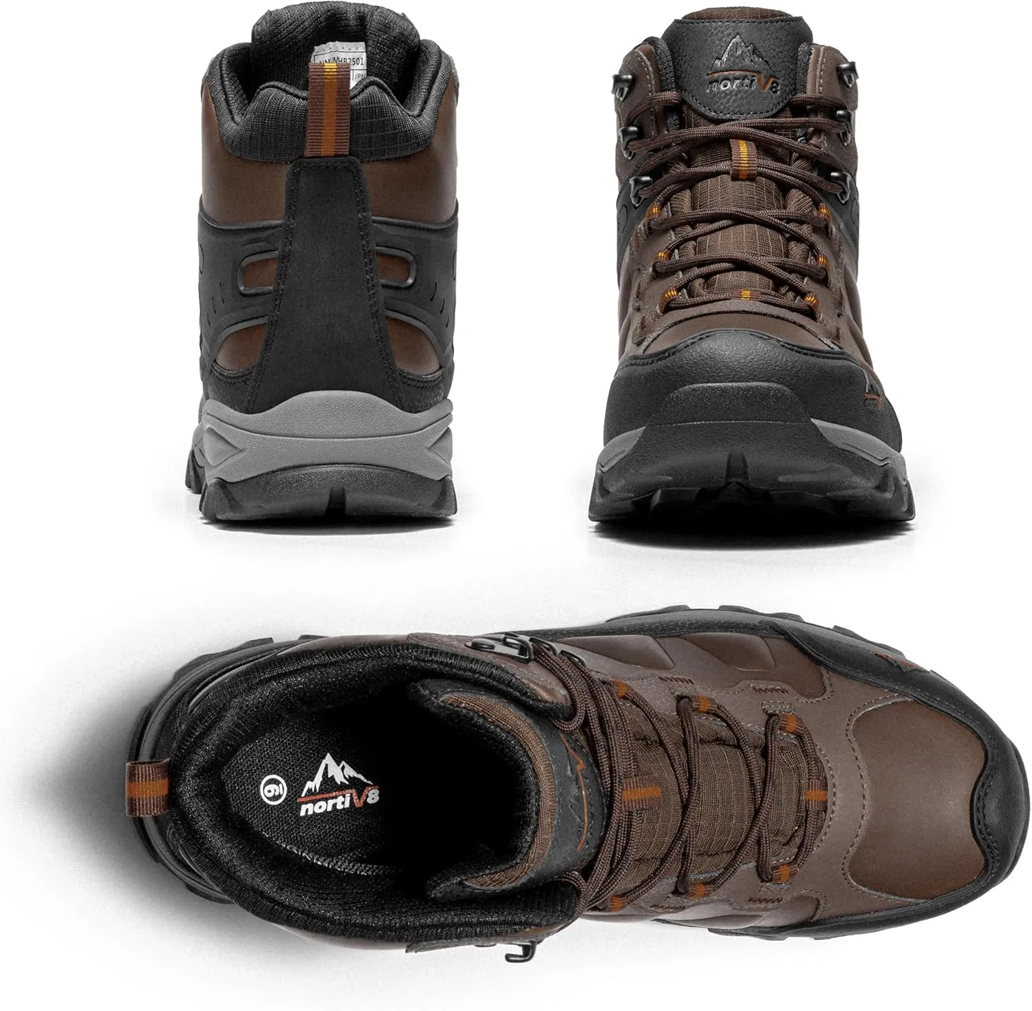 NORTIV 8 Men's Waterproof Hiking Boots Outdoor Mid Trekking Lightweight Mountaineering Shoes Paladin