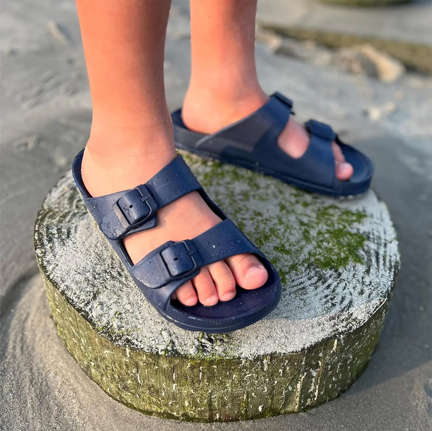 NORTY Toddler Sandals for Boys and Girls - Unisex Sandals for Kids - Toddler Summer Shoes With 2 Adjustable Buckle Straps