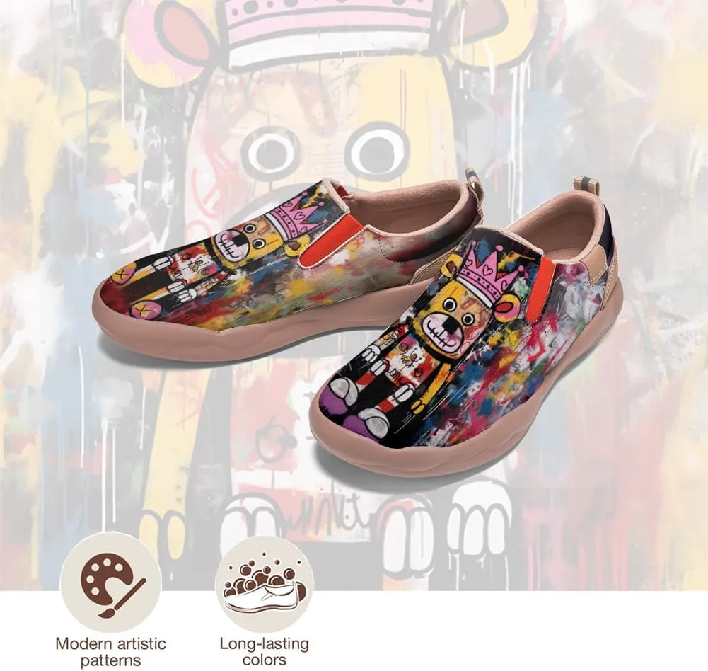 Onehorse Women's Painted Travel Shoes Comfortable Slip-Ons Casual Loafers Graffiti Fashion Sneaker